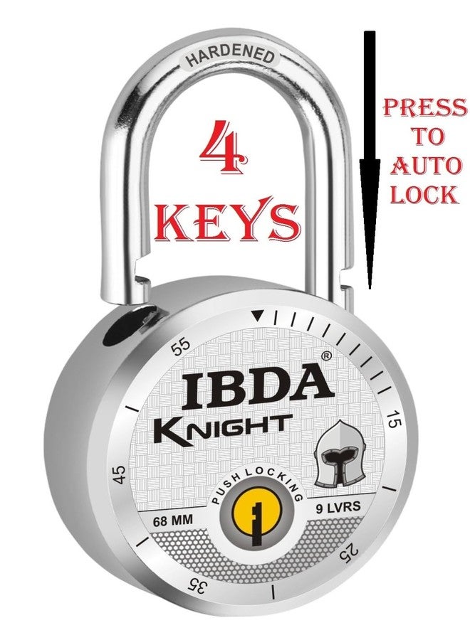 IBDA قفلان من نوع IBDA بمفتاح واحد | أقفال متعددة بمفتاح واحد | قفل بمفتاح مشترك | هيكل فولاذي | قفل للمنزل، والستائر، والبوابات، والأبواب، والمتاجر، والأماكن الخارجية | طقم قفل بمفتاح واحد مكون من قطعتين مع 4 مفاتيح (KNT-4CK-02) - Image 3